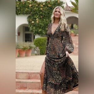 Baltic Born Bowman Deep V Maxi Dress